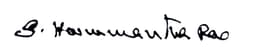 Signature of Sri S. Hanumanth Rao