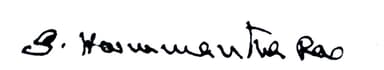 Signature of Sri S. Hanumanth Rao